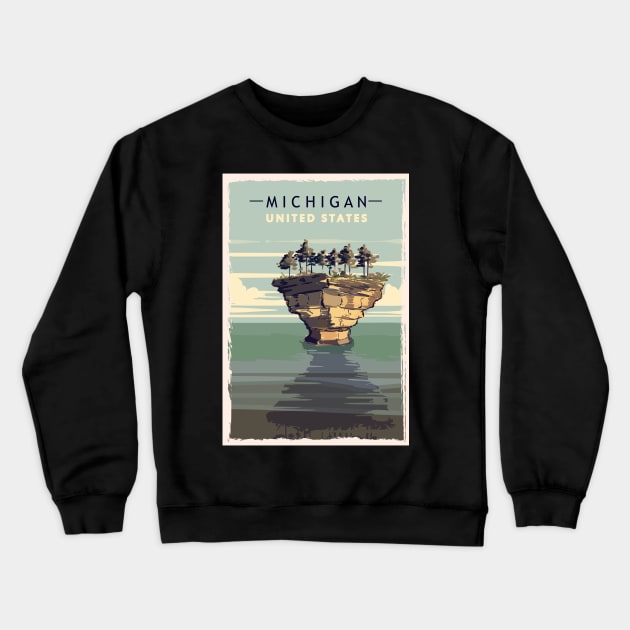 michigan Crewneck Sweatshirt by husnimubarok